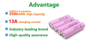 Venta caliente de alta capacidad 18650 3,7 V 3500mAh <span class=keywords><strong>13A</strong></span> batería de iones de litio de corriente de descarga para <span class=keywords><strong>Samsung</strong></span> INR18650 35E - Product Image 6