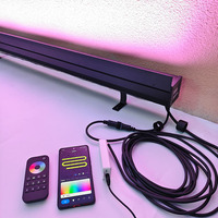 Projecteur mural LED RGBW Yuanyeled YY-XQ7096 en aluminium avec contrôle DMX 512, résistant à l'eau, pour façades d'hôtels