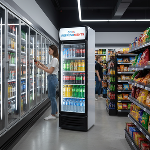 <span class=keywords><strong>Vitrina</strong></span> de congelación <span class=keywords><strong>vertical</strong></span> Exhibición <span class=keywords><strong>vertical</strong></span> Enfriador de cola Puerta de vidrio simple <span class=keywords><strong>Vitrina</strong></span> de refrigerador <span class=keywords><strong>vertical</strong></span> comercial - Product Image 5