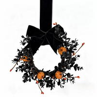 Décorations fantômes et citrouilles à suspendre, décoration de porte pour la maison, couronne d'Halloween pour le Festival des Fantômes