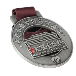 Custom Medal Factory Custom Hollow Round Public Welfare Medal Antique Silver for <strong>Charity</strong> Event Souvenir <strong>Gift</strong> - Product Image 5
