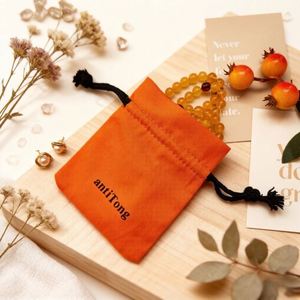 Reusable Wholesale <b>Small</b> Cotton Jewelry Pouch with Drawstring Custom Logo Luxury Dust <b>Bag</b> for Necklaces Rings & Gift Packaging - Product Image 4