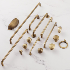 Bronze-colored Handle Brass Light Luxury Retro Trench Coat Cabinet Door Cabinet Drawer Furniture Extended Handle - Product Image 5