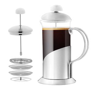 เครื่องชงกาแฟเฟรนช์เพรสแบบแก้วบอโรซิลิเกตพร้อมก้านกดสแตนเลส - Product Image 1