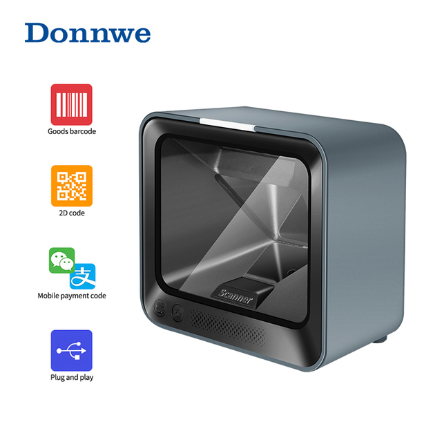 BIS 2024 New 2D QR Code Barcode Scanner Desktop Wall Mount Hands Free Desktop Reader With Ultra High Performance