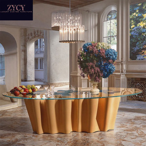 Stainless Steel Stand Glass Top Rectangle Dinning <strong>Table</strong> 6 Seater Modern Luxury Italian Design <strong>Dining</strong> <strong>Table</strong>