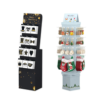 Support d'affichage en carton pliable et recyclable pour carte-cadeau promotionnelle