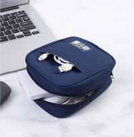 Sacs de rangement Pochette de voyage avec logo personnalisé Chargeurs d'écouteurs avec câble USB numérique portable Petit sac organisateur avec câble électronique