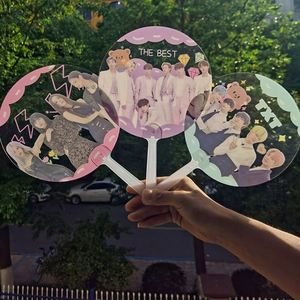 Cadeau promotionnel, prix de gros, éventail en plastique PVC personnalisé avec impression de logo - Product Image 5