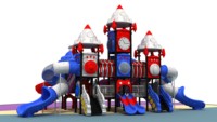 Structure de jeu extérieure innovante pour enfants avec conception de fusée