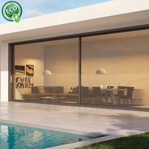Portes patio coulissantes panoramiques modernes, du sol au plafond, en aluminium, pour balcon - Product Image 1