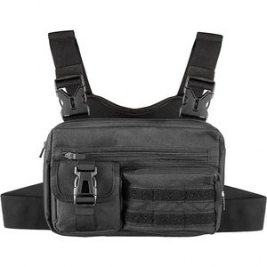 OEM Custom Logo Tactical Inspired Sports Utility Chest <b>Pack</b> Rig Pouch <b>Vest</b> Chest Bag for <b>Men</b> Workouts Cycling Hiking - Product Image 1