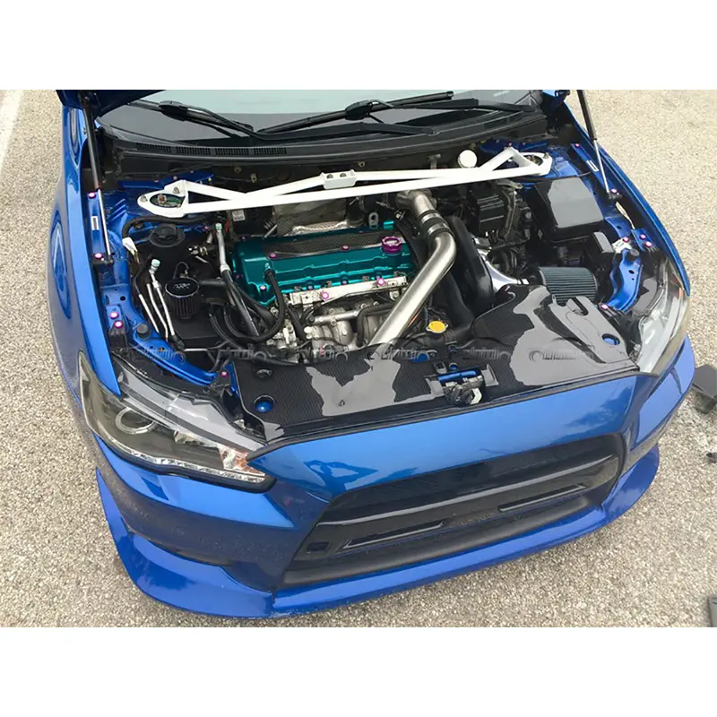 Estilo OEM Fibra De Carbono Peças Do Motor Tampa de Refrigeração Placa Para Mitsubishi Lancer Evolution X EVO EX 10