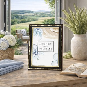 Beltrami Photo <b>Frame</b> 4x6 Real Silver Plated Black Gold Dots Decorative Picture <b>Frame</b> - Product Image 2