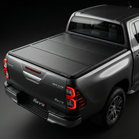 Couverture de benne rigide pliante en trois parties en alliage d'aluminium pour Ram 1500, Ford F-150, Toyota Tundra, Hilux, Revo, Tacoma, Mazda BT