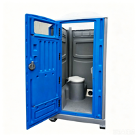 Toilettes écologiques portables durables en HDPE, préfabriquées, à installation rapide, pour extérieur, bureau, parc, appartement, école, hôpital, atelier