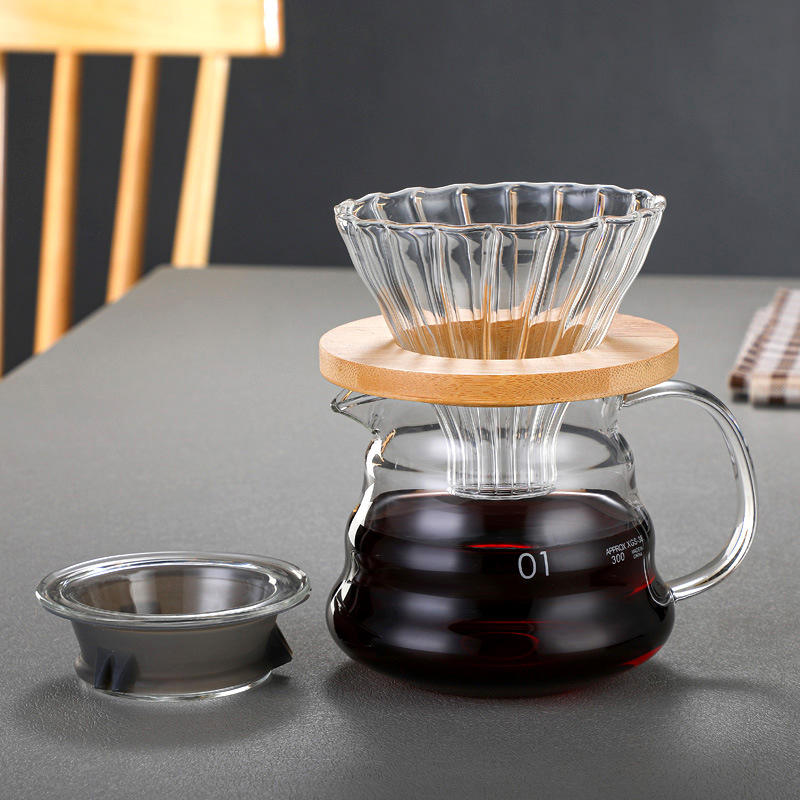 Bambú tamaño pequeño filtro recto taza 360ml nube olla (con tapa)