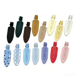 BSCI Fabrik Großhandel Bonbonfarbene Knickfreie Matte Acryl-Haarklammern für Salon-Make-up Nahtlose Flache Entenschnabel-<span class=keywords><strong>Clips</strong></span> - Product Image 1