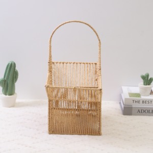 Panier de rangement rectangulaire multifonctionnel en papier tissé à la main, écologique et durable, avec poignées, parfait pour la décoration et l'organisation - Product Image 1