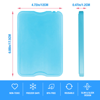 4 packs de glace réutilisables pour glacière et boîte à lunch-Packs de congélation longue durée pour la nourriture, parfaits pour la plage, le camping, la pêche, bleu