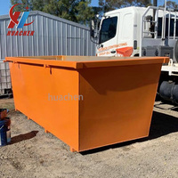 Conteneurs à déchets métalliques industriels de chantier à prix d'usine, benne à chaîne avec anneaux de levage