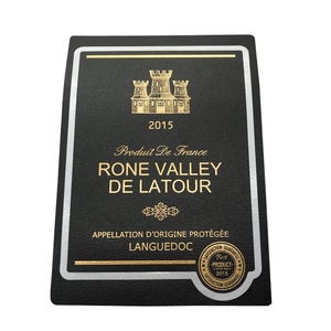 Tùy Chỉnh Nước Giải Khát Nhãn Dán Nhãn Rose Gold Foil Hình Chữ Nhật Nước Bằng Chứng Màu Đen Matte Sticker Giấy Vàng Emboss In Ấn Cuộn Nhãn - Product Image 3