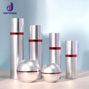 Fabricante personalizado círculo bege loção spray garrafa garrafa de plástico acrílico toner garrafas cosméticas 30ml 50ml 100ml 120ml - Product Image 2