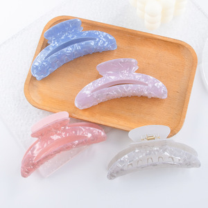 Lune Apparence Imitation Acétate Couleur Claire Série Griffe Novembre Nouveau PVC 10cm Pince À Cheveux Accessoires - Product Image 2