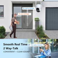 Système de caméra de sécurité WiFi CCTV pour l'extérieur, application ICSEE, vision à distance ONVIF, 1080P HD, suivi du mouvement, H.265, système de sécurité domestique