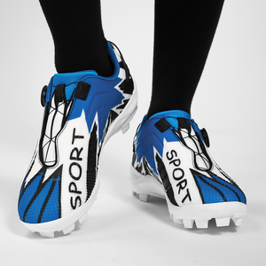 Chaussures de baseball professionnelles unisexes en microfibre avec système de laçage rapide BOA, crampons en caoutchouc moulé TPU, chaussures d'entraînement - Product Image 1
