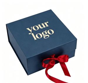 Boîtes rigides en carton personnalisées avec fermeture magnétique et ruban pour l'emballage de bijoux et de montres - Product Image 1