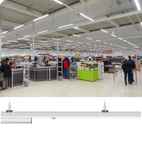 Système modulaire d'éclairage suspendu Led linéaire de haute qualité, 180lm /w, fourni par une usine chinoise