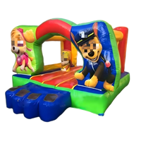 Château gonflable géant commercial en PVC, mini château gonflable à thème de dessin animé, toboggan aquatique, château gonflable extérieur pour enfants avec souffleur