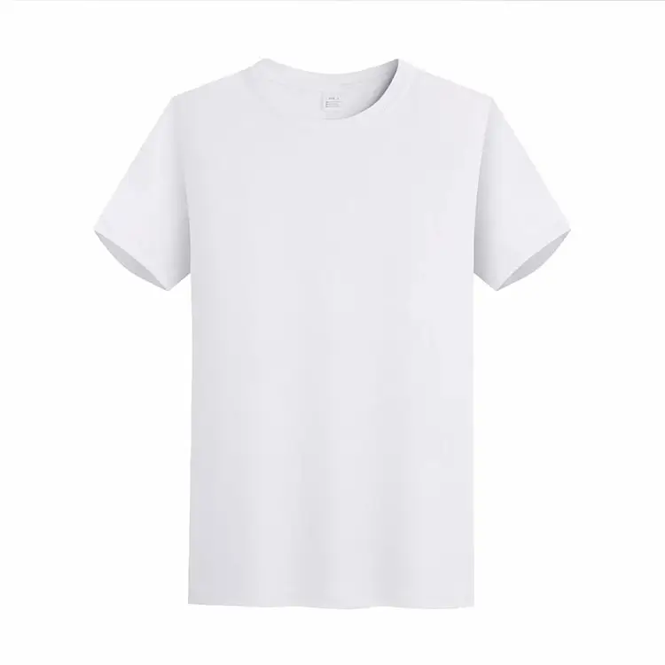 T-shirts manches courtes à col rond, classique et personnalisé, blanc et vierge, avec impression personnalisée, vente en gros,