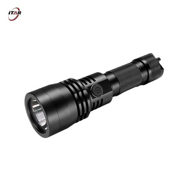 OEM White LEP Laser 10W 1800M Long Range USB Rechargeable Aluminum Alloy Flashlight IP65 Waterproof 5-Year Warranty 500 Lumen