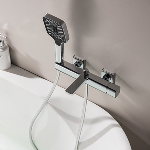 Giang Môn Nhà Máy Brass Cơ Thể Xử Lý Duy Nhất Treo Tường Chrome Phòng Tắm Vòi Hoa Sen Bồn Tắm Vòi Nước - Product Image 2