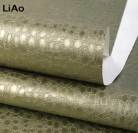 Wallpaper Dekorasi Motif Buaya Abu-abu GreenPVC Cocok untuk Kamar Tidur Ruang Tamu Tanpa Perekat Model Premium