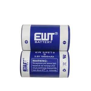 EWT Batteria Al Litio ER 34615 D 3.6V 19000mAh LISOCL2 ER34615 19Ah 3.6v Non-batteria ricaricabile Per GPS