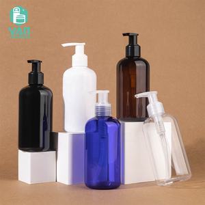 YAN emballage haute qualité ambre noir 250ml rond Simple recycler bouteille de pompe en plastique bas quantité minimale de commande <span class=keywords><strong>bon</strong></span> prix shampooing savon liquide - Product Image 2