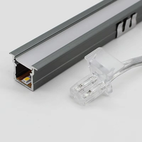 Lampu Kabinet Profil Aluminium LED, Saluran Lampu Strip Lemari, Driver Lampu Kabinet LED dengan Sensor Gerak