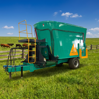 Vertikaler TMR-Mischer und -Verteiler für Landwirtschaft, Anhänger-Typ, Maschine zum Mischen und Abgeben von Tierfutter