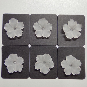 F234 24mm\26mm\<b>28mm</b>\30mm Plain Plain CN Quartz White CN 24-30mm Frosted Flower Shape Loose Gemstone F234 - Product Image 5