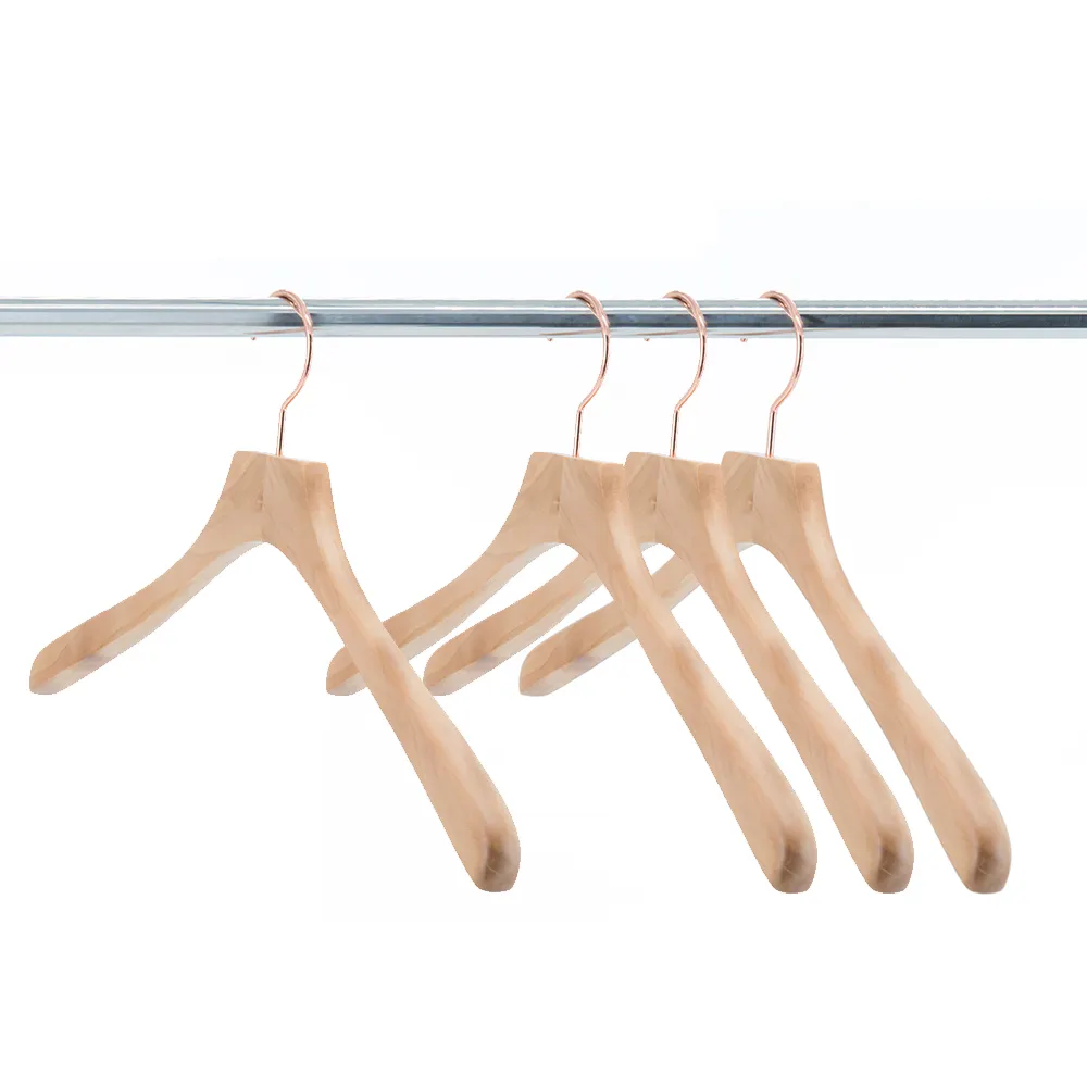 Hanger factory hot models used clothes gold hook natural wooden coat hangers custom laundry clothes wood hangers