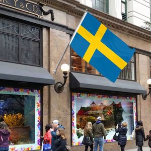 Bandera de Poliéster de 3x5 pies de Suecia a Precio Económico y Bandera Nacional con Dos Ojales - Product Image 3