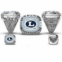 Bagues de championnat personnalisées double couche or et argent avec pierres précieuses, en alliage écologique, design tendance et personnalisable avec nom