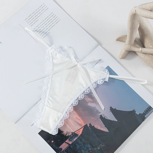 Women's Sexy Low-Rise G-<b>String</b> Thongs Underwear Lace Bow Available Large 3XL Sexy <b>Bikini</b> Stretch Briefs - Product Image 4