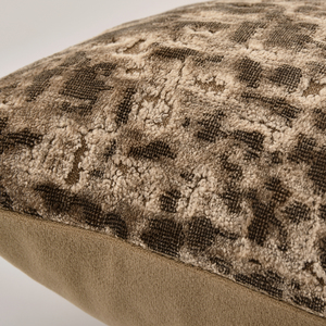 Cuscino Lombare in Velluto Tagliato Stile Vintage Echo, Federa Rettangolare Beige con Motivo Irregolare Stile <span class=keywords><strong>Old</strong></span> Money per Sala Espositiva - Product Image 4