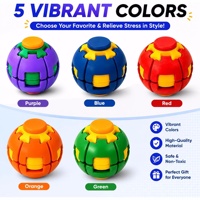 HelixCore Divertido Spinner de Dedo Giratorio con Rayas, Bola Antiestrés Sensorial de Plástico Portátil para Fiestas