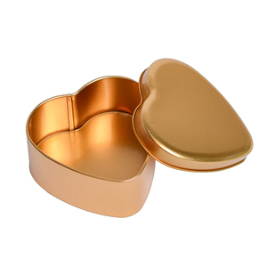 Coloré Or Argent Rouge Bleu Rose Rouge Couleur Vide Coeur Forme Boîtes 9*9 * <span class=keywords><strong>H</strong></span> 4.5 cm Métal Fer Blanc Conteneur De Stockage Boîte pour - Product Image 4