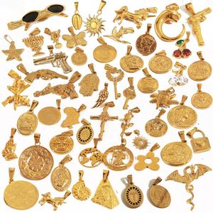 Collar Clásico de Acero Inoxidable con Cadena de Eslabones y Colgante de Concha Marina, Estilo Básico DIY, con Baño de Oro de 18k al Vacío - Product Image 4